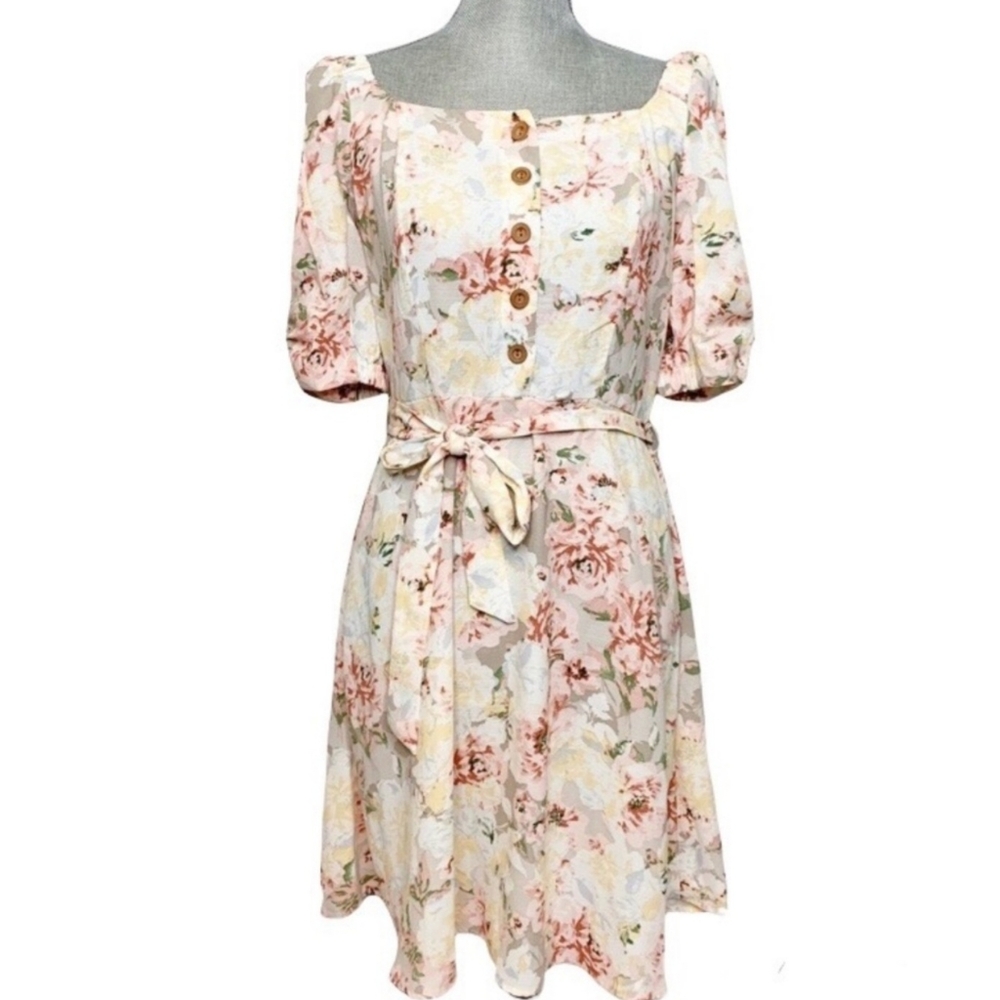 LC Lauren Conrad S Floral Dress with Sash